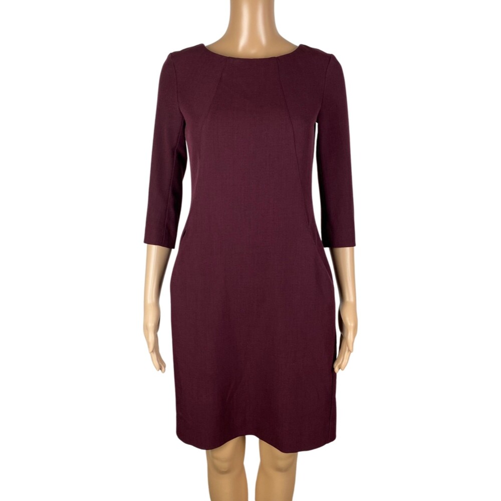 M. M. Lafleur Etsuko Burgundy Claret Dress Womens Size 4